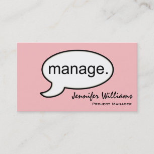 Plain Manager Management Modern Business Card