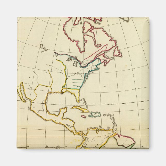 Plain map America Magnet (Front)