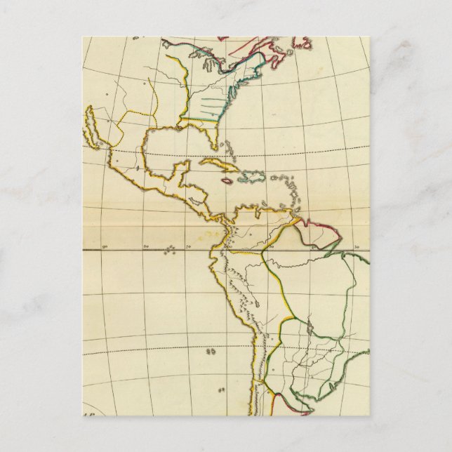 Plain map America Postcard (Front)