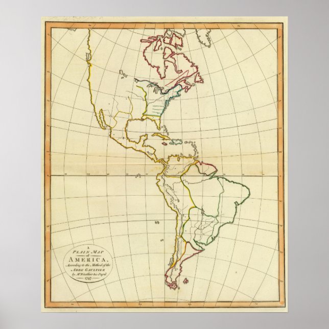 Plain map America Poster (Front)