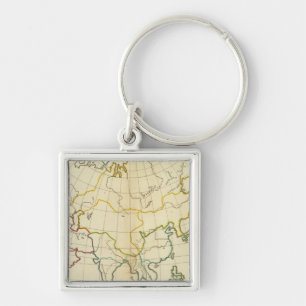 Plain map Asia Key Ring
