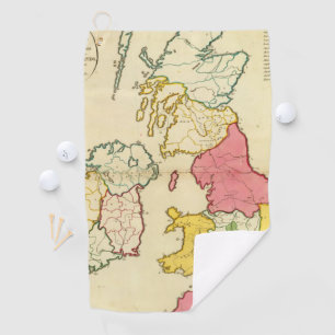 Plain map British Islands Golf Towel