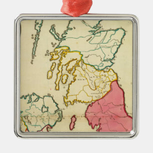 Plain map British Islands Metal Ornament