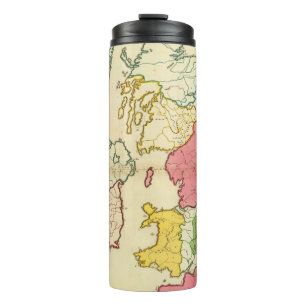 Plain map British Islands Thermal Tumbler