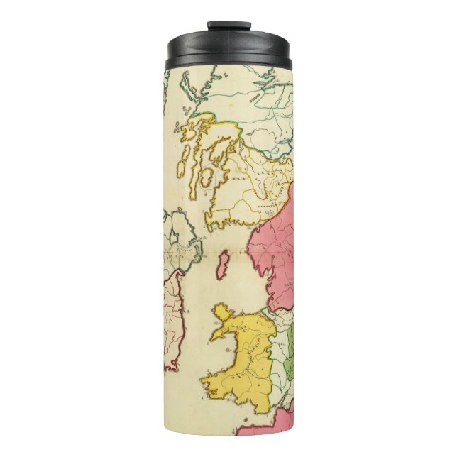 Plain map British Islands Thermal Tumbler (Front)