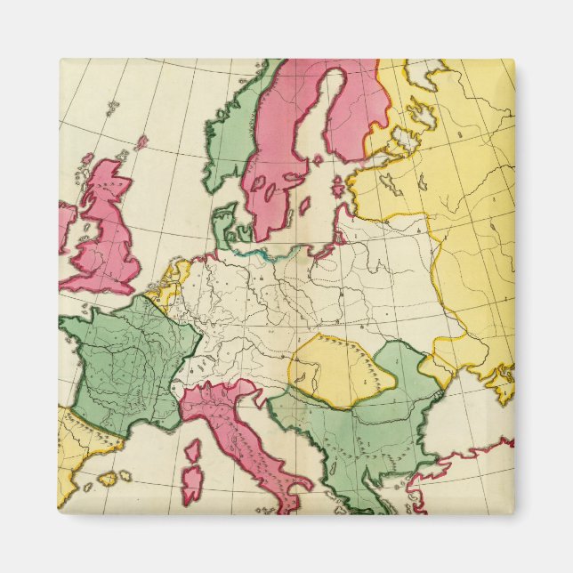Plain map Europe Magnet (Front)