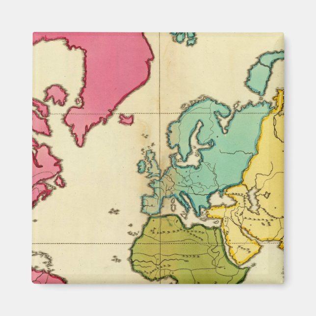 Plain map World Magnet (Front)