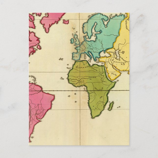 Plain map World Postcard (Front)
