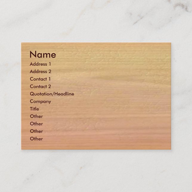 Plain Maple Wood Business Card (Front)