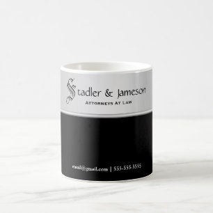 Plain masculine silver black professional coffee mug