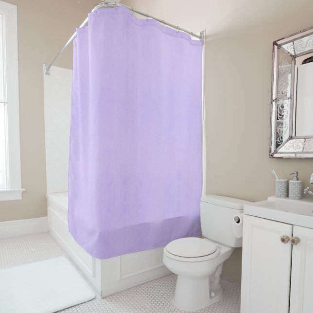 Plain mauve colour with subtle uneven texture shower curtain (In Situ)