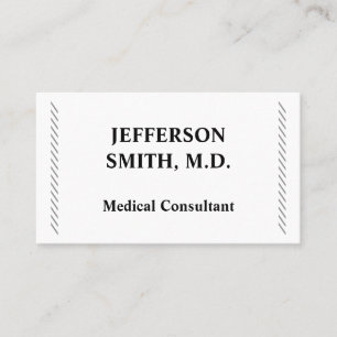Plain Medical Consultant Business Card
