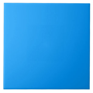 Plain medium blue ceramic tile
