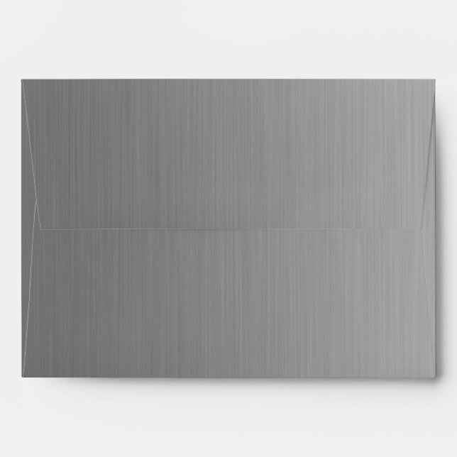 Plain Metallic Silver Envelope (Back (Top Flap))