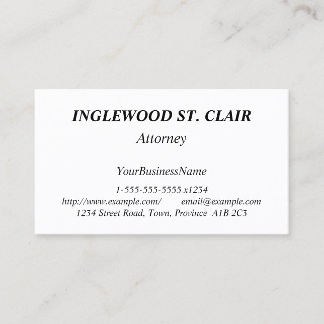 Plain & Minimal Business Card (Front)