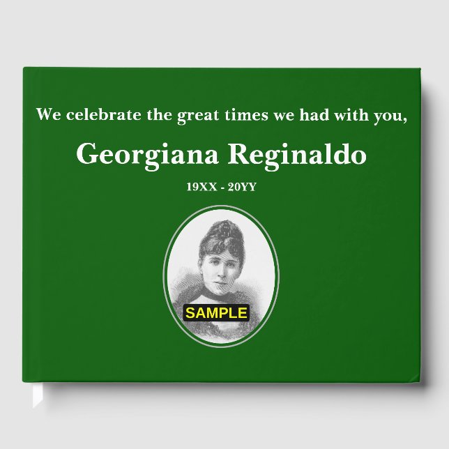 Plain & Minimal Memorial Guest Book (Front)