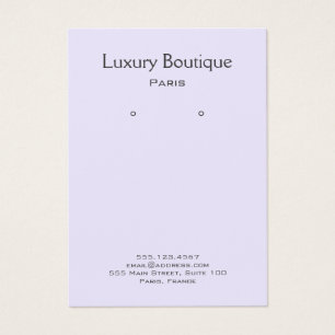 Plain Minimal pale lilac Jewellery Earring Displa