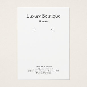 Plain Minimal white Jewelry Earring Display
