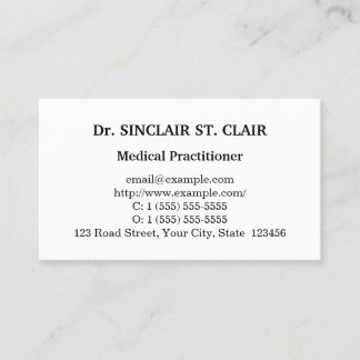 Plain, Minimalist & Basic Business Card