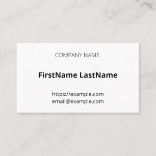 Plain, Minimalist Business Card