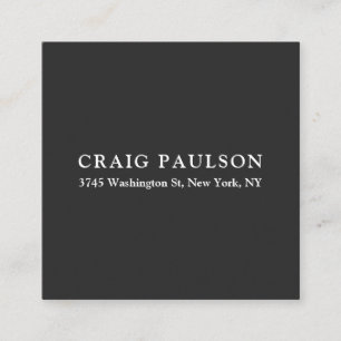 Plain Minimalist Elegant Classical Dark Grey Enclosure Card
