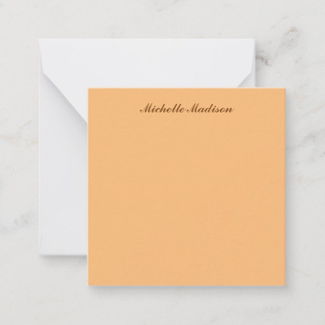 Plain Minimalist Modern Calligraphy  Card (Front)