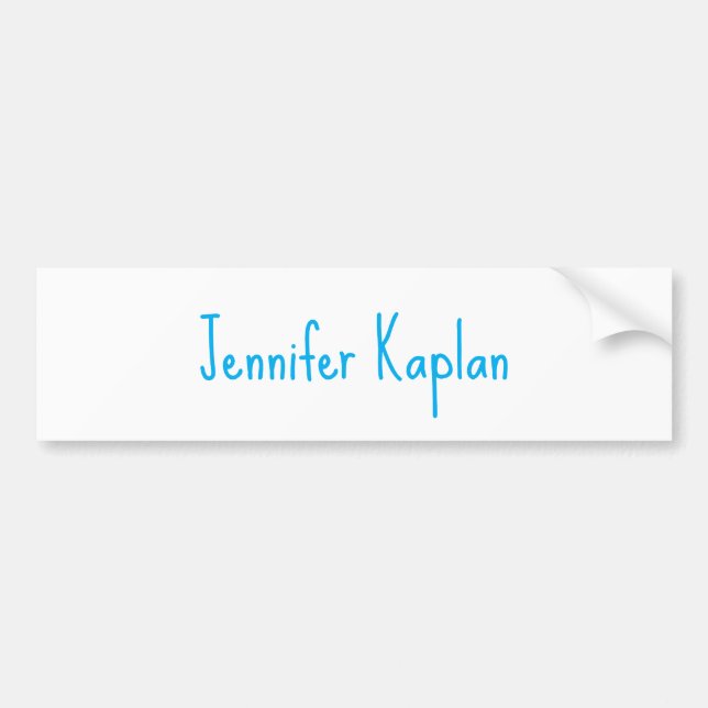 Plain Minimalist Professional Casual Handwriting Bumper Sticker (Front)