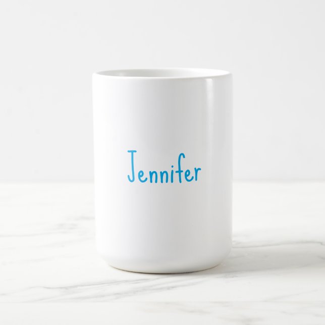 Plain Minimalist Professional Casual Handwriting Coffee Mug (Center)