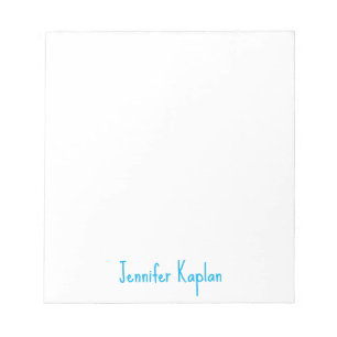 Plain Minimalist Professional Casual Handwriting Notepad