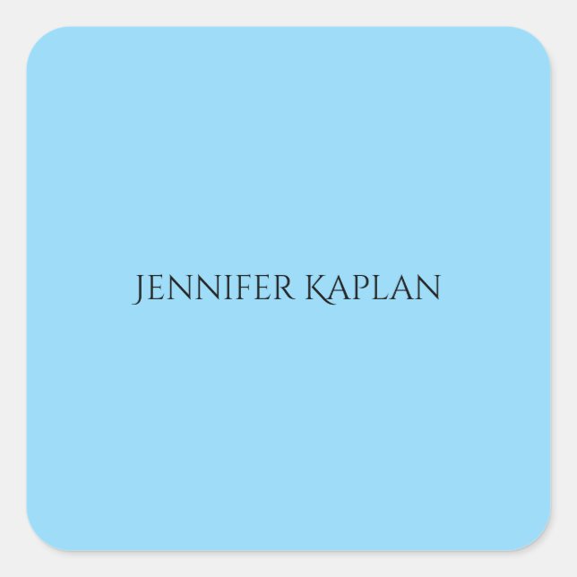 Plain Minimalist Professional Modern Square Sticker (Front)