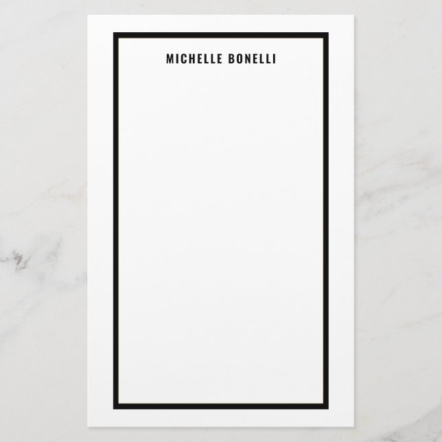 Plain Minimalist Professional Stationery (Front)