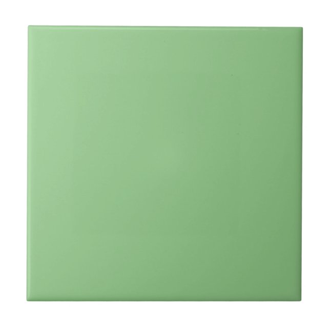 Plain Mint Green  Ceramic Tile (Front)