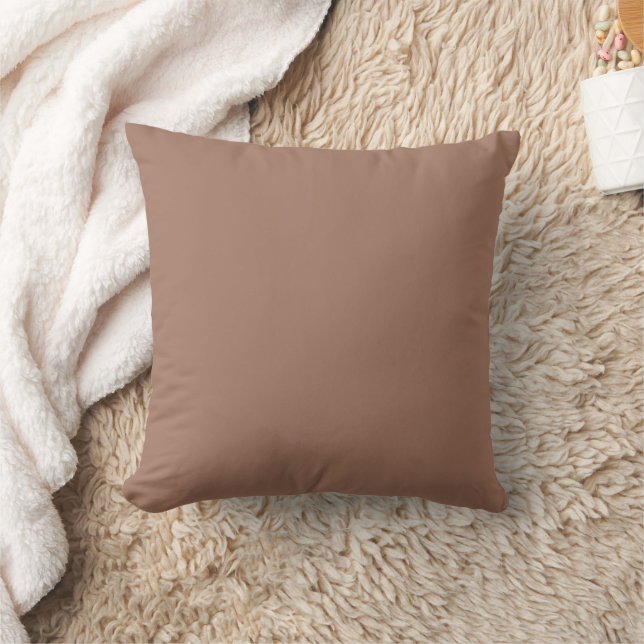 Plain Mocha Mousse Brown Colour 2025 Cushion (Blanket)