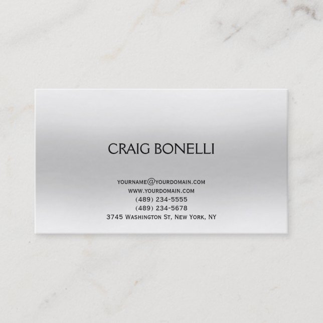 Plain Modern Business Card (Front)