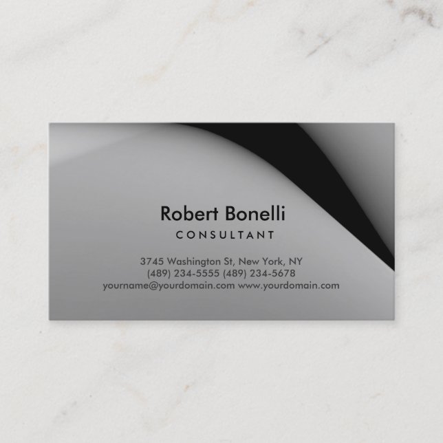 Plain Modern Consultant Business Card (Front)