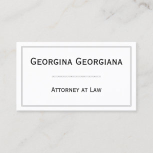 Plain, Modern & Elegant With Line Border Business Card
