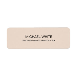 Plain Modern Minimalist Elegant Custom Return Address Label