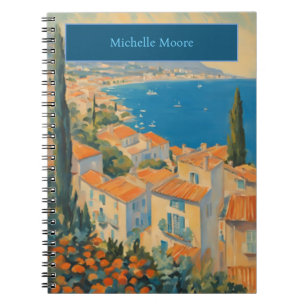 Plain Modern Minimalist Name Cote D'Azur Notebook