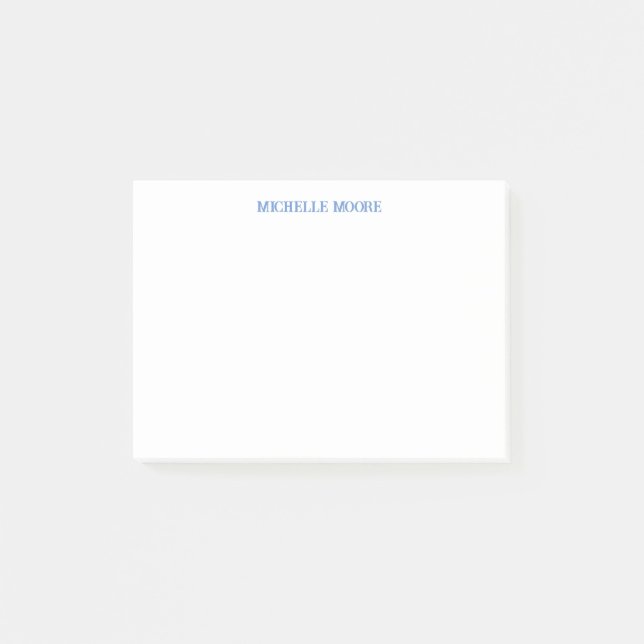 Plain Modern Minimalist Name Post-it Notes (Front)