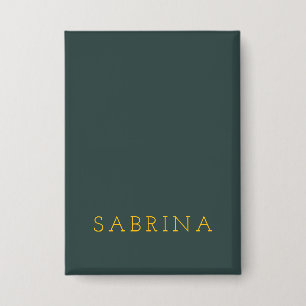 Plain Modern Minimalist Own Name Dusty Green