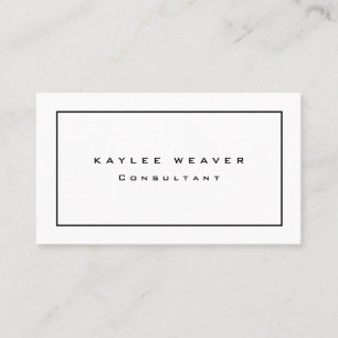 Plain Modern Minimalist Professional Business Card