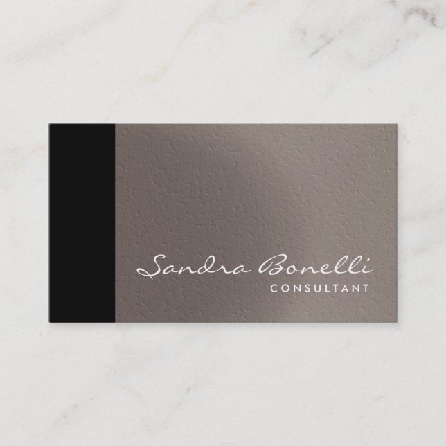 Plain Modern Professional Consultant Business Card (Front)