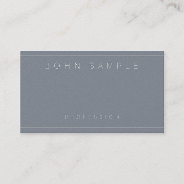 Plain Modern Professional Elegant Luxury Business Card (Front)