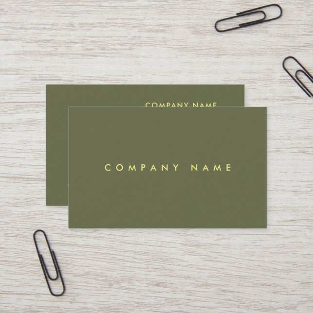 Plain Modern Professional Premium Thick Luxury Business Card (Front/Back In Situ)