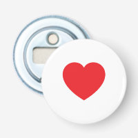 Plain Modern White Red Love Heart Graphic