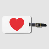 Plain Modern White Red Love Heart Graphic