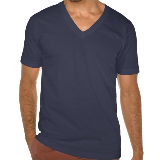 Plain navy blue jersey v-neck t-shirt for men | Zazzle