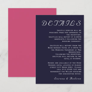 Plain Navy Ultra Modern Chic Solid Enclosure Card