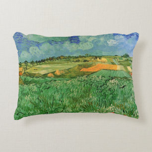 Plain Near Auvers by Vincent van Gogh Decorative Cushion