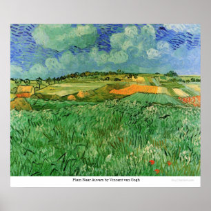 Plain Near Auvers by Vincent van Gogh Poster
